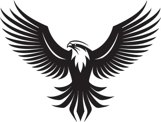 Icône de l'aigle vecteur de souveraineté aérienne Profil de prédateur dynamique Conception de l'aigle noir
