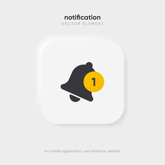 Icône d'alarme de cloche de notification Symbole d'alerte Sonnerie de cloches Message de boîte de réception Horloge de réveil et autres