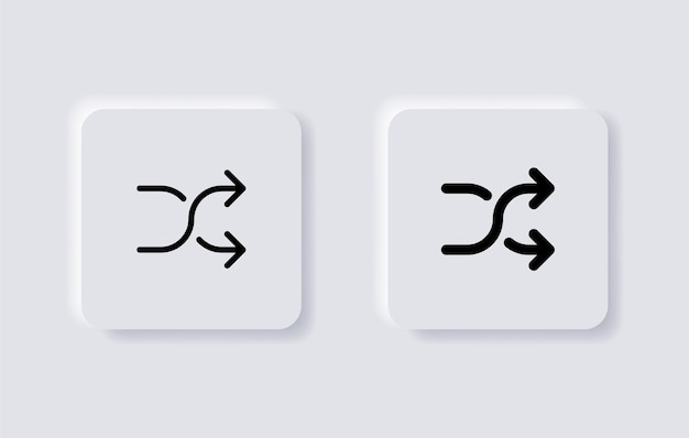 Icône Aléatoire Symbole Aléatoire Avec Deux Flèches Randomiser Les Icônes Site Web Application Web Interface Utilisateur Icône De L'application Mobile