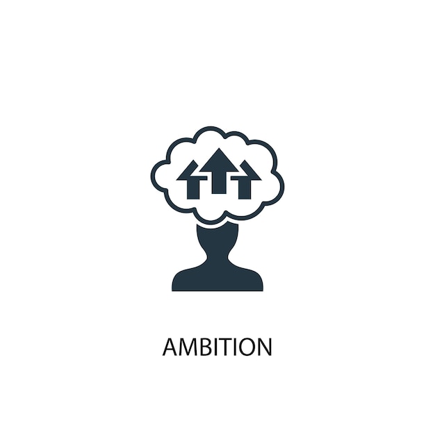 Icône de l'ambition. Illustration d'élément simple. conception de symbole de concept d'ambition. Peut être utilisé pour le Web et le mobile.