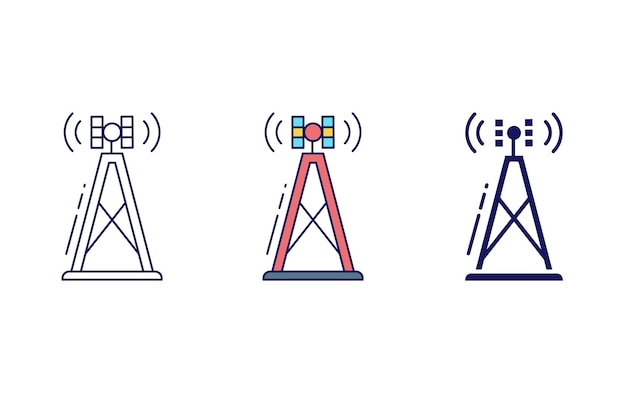 Vecteur icône d'antenne