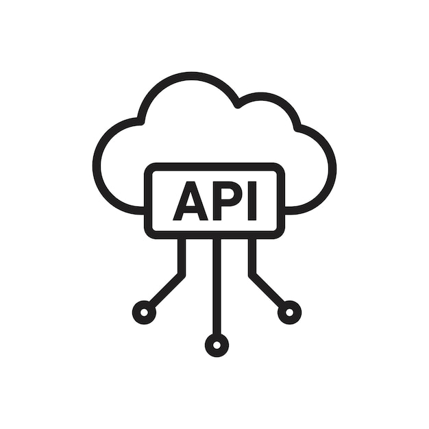 L'icône de l'API du nuage est un contour mince simple
