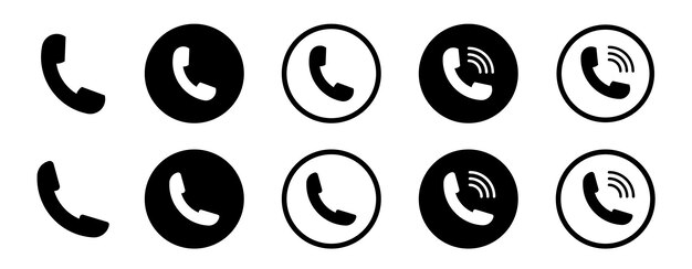 Icône d'appel téléphonique Symbole d'icône téléphonique Illustration vectorielle
