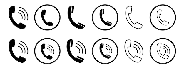 Icône d'appel téléphonique Symbole d'icône téléphonique Vecteur d'iconique d'appel Illustration vectorielle