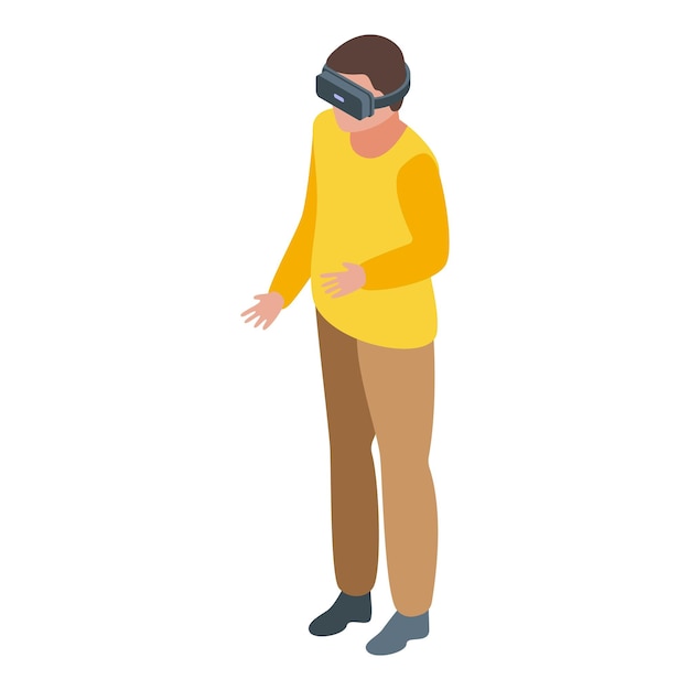 Icône d'appel vidéo vr Isométrique de l'icône de vecteur d'appel vidéo vr pour la conception de sites Web isolée sur fond blanc