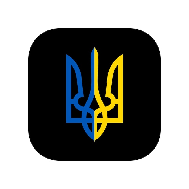 Vecteur icône de l'application. emblème de l'ukraine. style minimal plat.