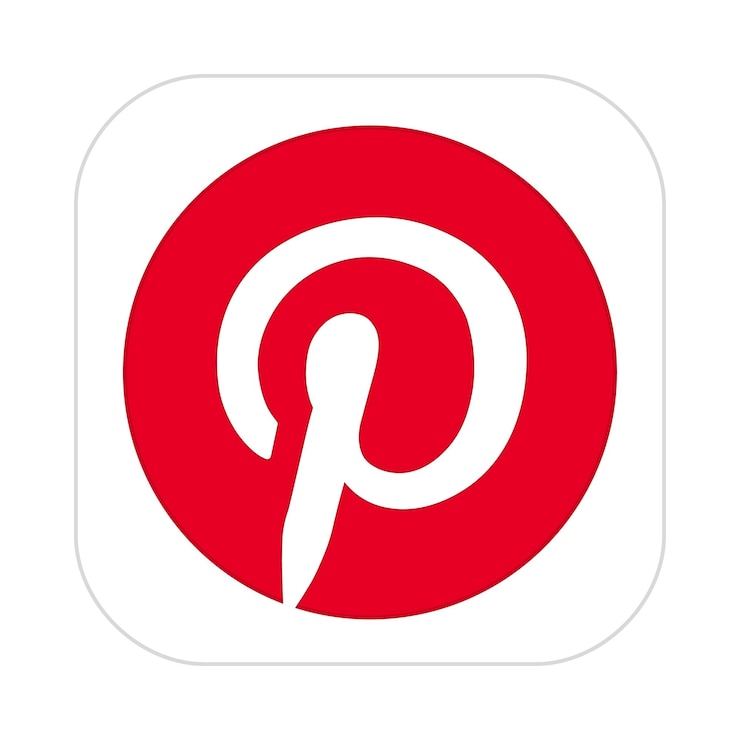 Vecteur icône de l'application pinterest découvrez des idées telles que des recettes maison et des inspirations de style