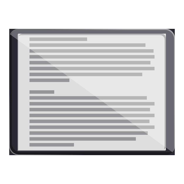 Icône d’application de téléphone e-book. Dessin animé de l'icône vectorielle d'application de téléphone e-book pour la conception de sites Web isolée sur fond blanc