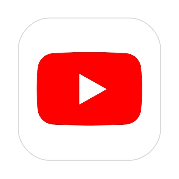 Icône de l'application YouTube Logo des médias sociaux Illustration vectorielle