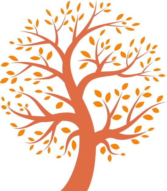 Icône De L'arbre D'automne, Illustration Vectorielle