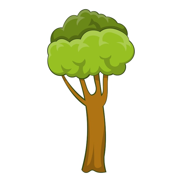 Icône d'arbre haut Illustration de dessin animé de l'icône vectorielle d'arbres hauts pour le web