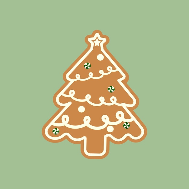L'icône de l'arbre de Noël au pain d'épice