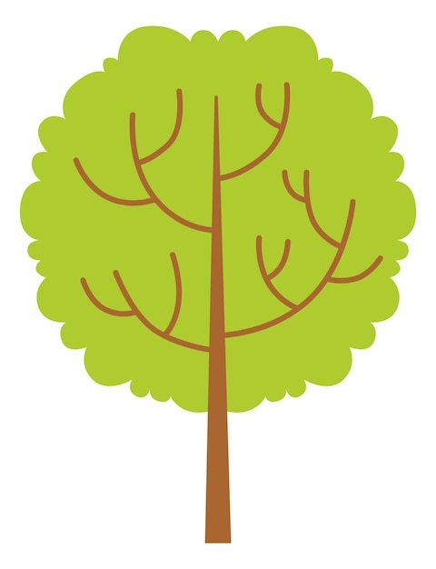 Vecteur icône de l'arbre plante de jardin vert symbole de l'environnement naturel isolé sur fond blanc