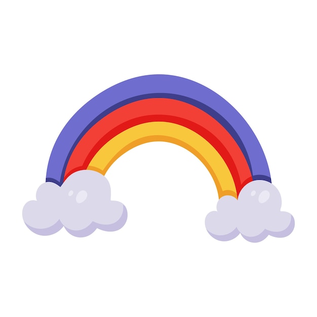 Une Icône D'arc-en-ciel, Design Plat