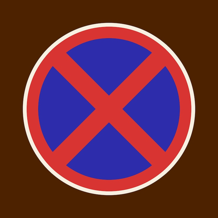 Vecteur icône arrêt interdit signe vector clipart illustration