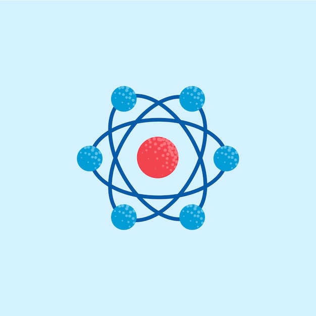 Icône De L'atome, Illustration De La Molécule, Symbole De La Science De La Chimie