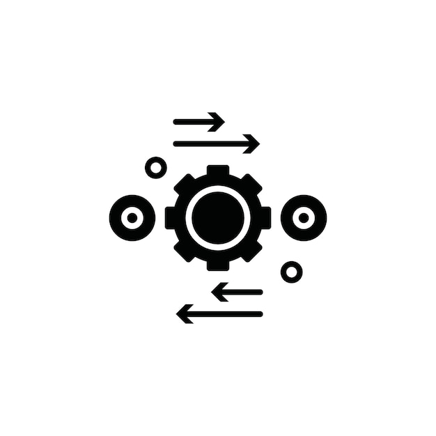 Icône d'automatisation et d'optimisation Illustration de ligne mince plate vectorielle