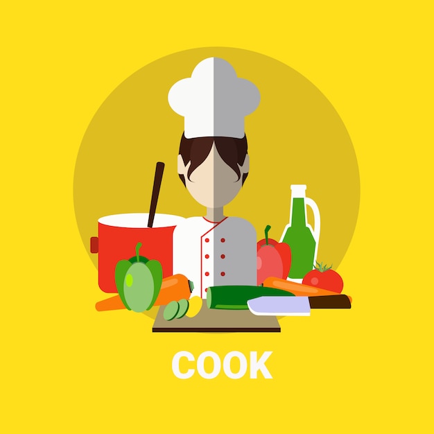 Icône D'avatar De Profil De Cuisinier / Cuisinière