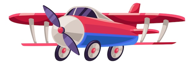 Vecteur icône d'avion vintage jouet d'avion en plastique de dessin animé