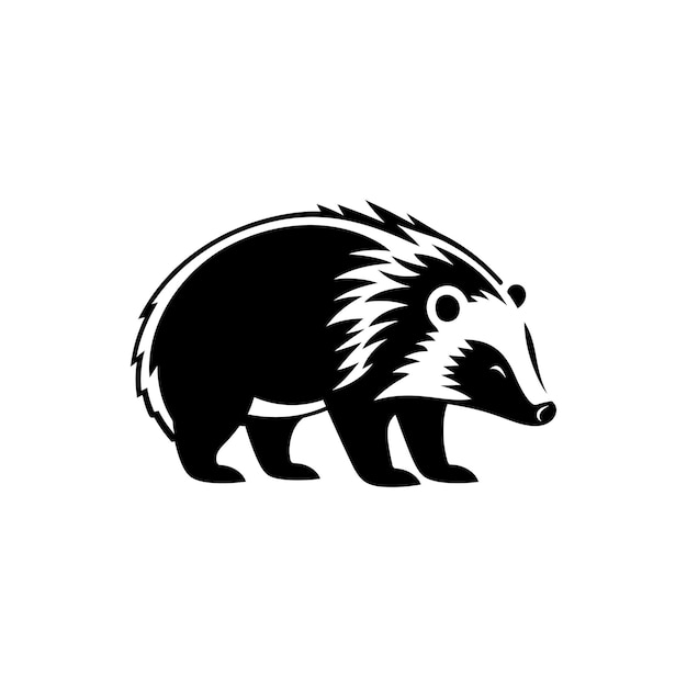 Icône De Badger Sur Fond Blanc Illustration Vectorielle Simple