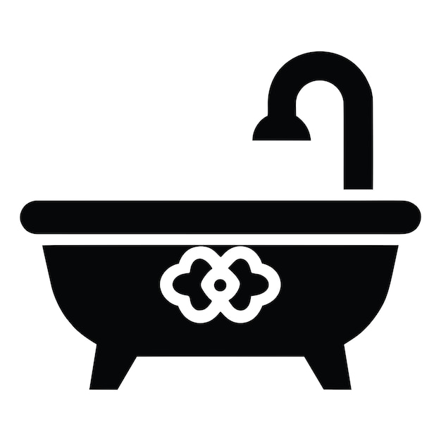 Vecteur icône de baignoire illustration simple de l'icône vectorielle de la baignoire