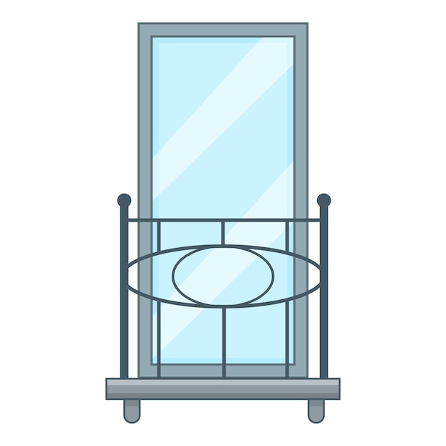 Vecteur icône de balcon de balustrade illustration de dessin animé d'icône de vecteur de balcon de balustrade pour le web