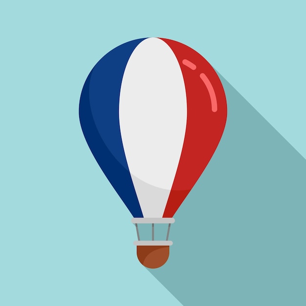 Vecteur icône de ballon à air français illustration plate de l'icône vectorielle de ballon à air français pour la conception de sites web
