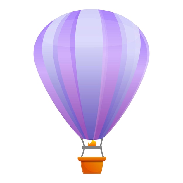 Icône de ballon d'air violet Cartoon de l'icône vectorielle du ballon dair violet pour la conception web isolée sur un fond blanc