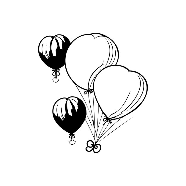 Vecteur icône de ballon dessin à la main couleur noire st patrick daylogo élément vectoriel et symbole