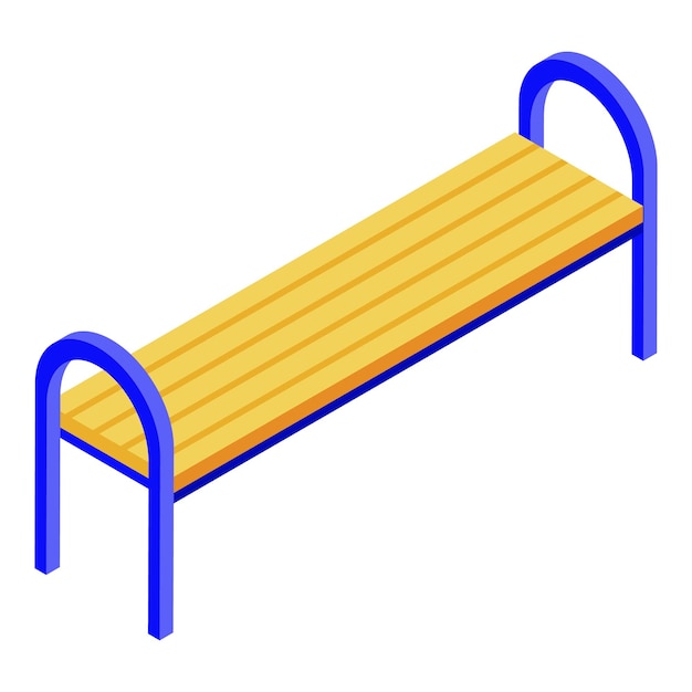 Icône de banc de terrain de jeu pour enfants Isométrique de l'icône vectorielle de banc de terrain de jeu pour enfants pour la conception de sites Web isolée sur fond blanc
