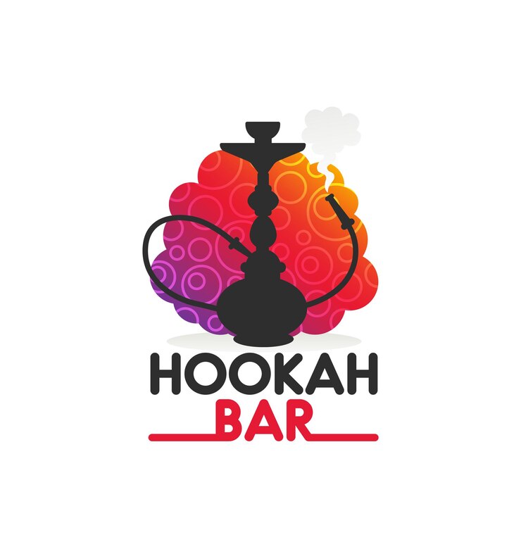 Vecteur icône de barre de narguilé avec la silhouette noire de shisha ou de nargila