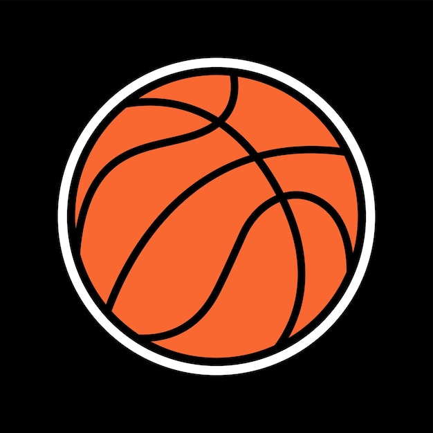 Icône De Basket-ball Illustration Vectorielle, Graphique De Basket-ball