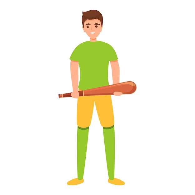Vecteur icône de batteur de baseball cartoon de joueur de baseball icône vectorielle de batteur pour la conception web isolée sur fond blanc