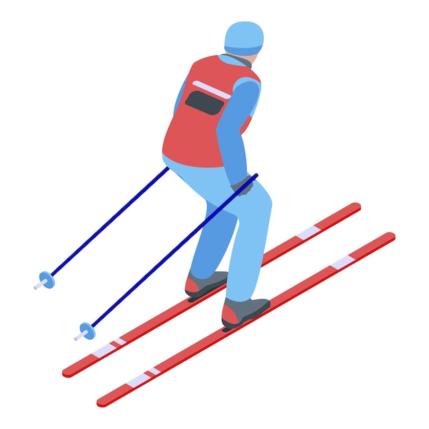 Vecteur icône de biathlon isométrique de l'icône vectorielle de biathlon pour la conception de sites web isolée sur fond blanc