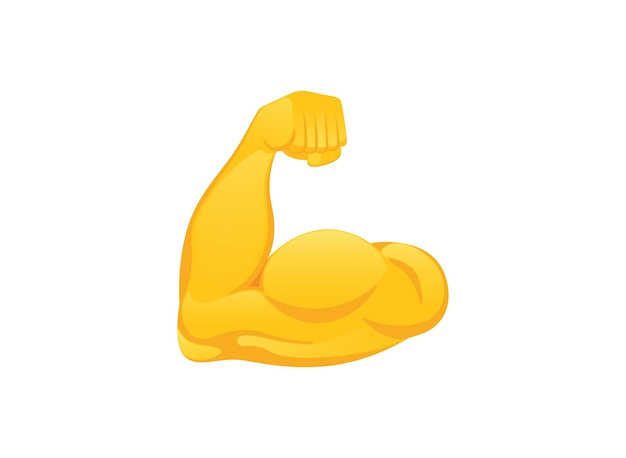 Vecteur icône de biceps fléchi illustration vectorielle de geste de la main emoji