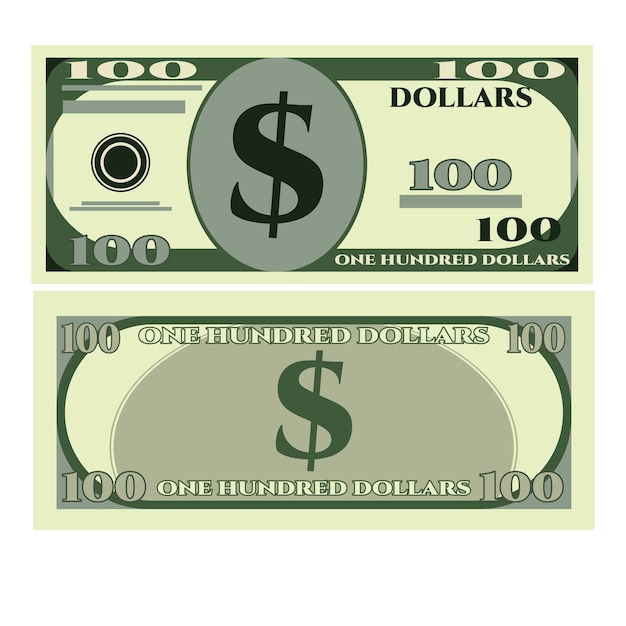 Vecteur icône de billets verts en dollars illustration réaliste de l'icône vectorielle de billets verts en dollars pour la conception de sites web isolée sur fond blanc