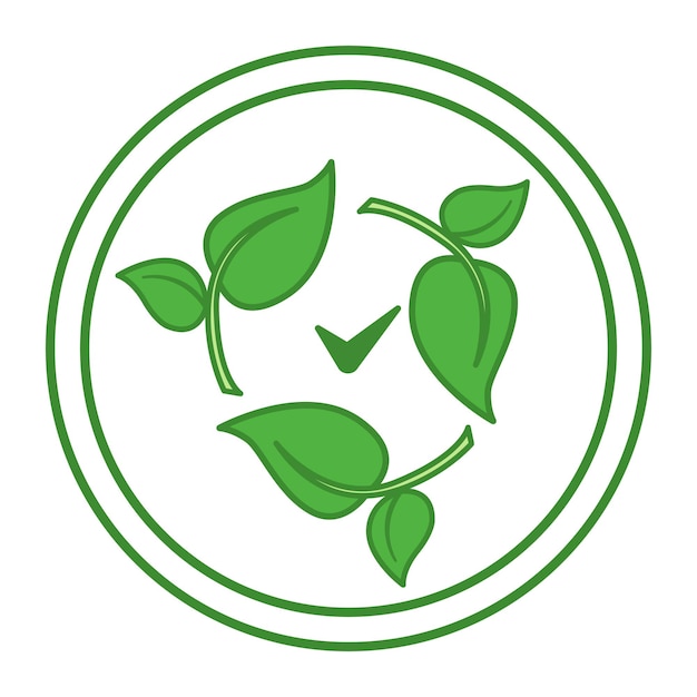 Icône bio verte