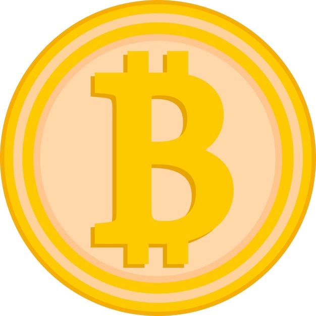 L'icône Bitcoin. Symbole De Paiement. Le Logo De La Crypto-monnaie. Un Vecteur Simple Sur Un Fond Blanc.