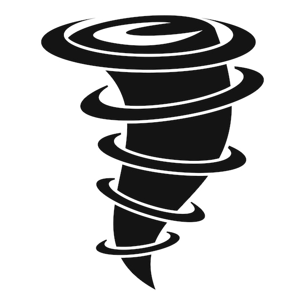 Icône de blizzard de tornade Illustration simple de l'icône de vecteur de blizzard de tornade pour la conception de sites Web isolée sur fond blanc