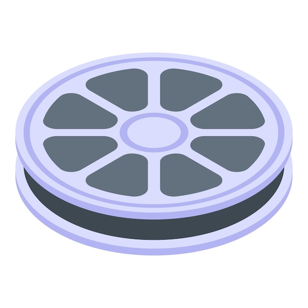 Vecteur icône de bobine de film isométrique de l'icône vectorielle de bobine de film pour la conception de sites web isolée sur fond blanc