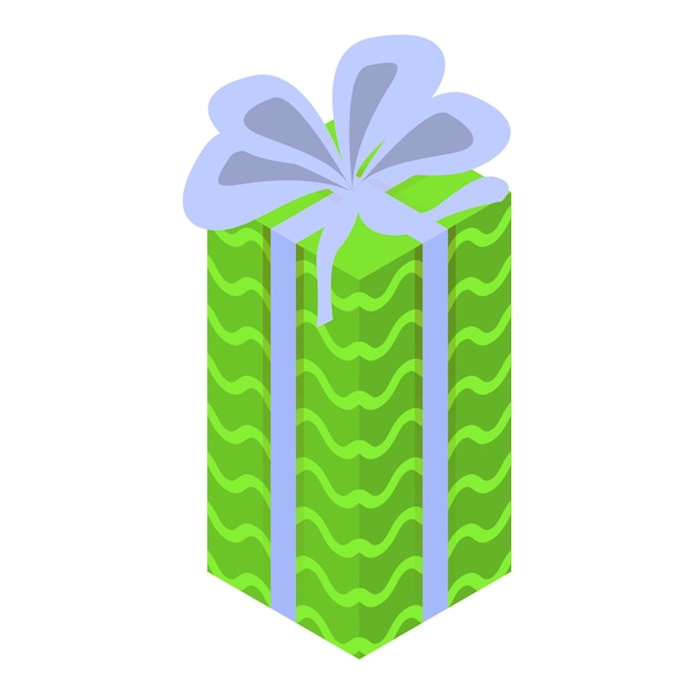 Icône De Boîte Cadeau De Noël Verte Isométrique De L'icône Vectorielle De Boîte Cadeau De Noël Verte Pour La Conception De Sites Web Isolée Sur Fond Blanc