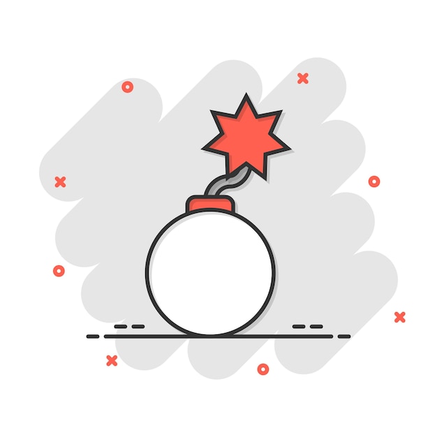 Vecteur icône de la bombe dans le style plat illustration vectorielle dynamite sur fond blanc isolé concept d'entreprise c4 tnt
