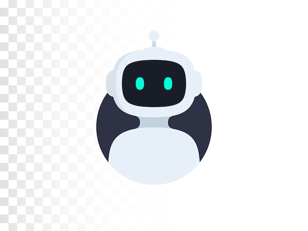 Icône de bot de chat Assistant intelligent virtuel Design de panneau de bot Service de support à la clientèle Chat Bot Vector