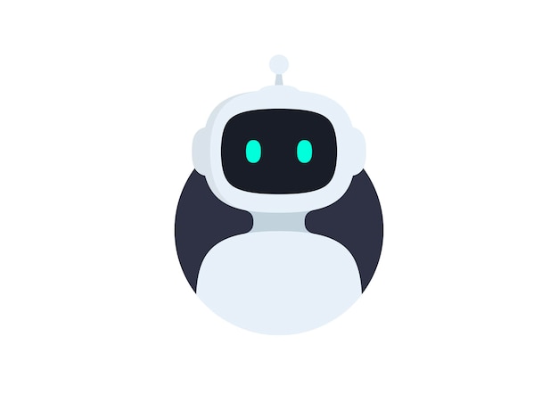 Icône de bot de chat Assistant intelligent virtuel Design de panneau de bot Service de support à la clientèle Chat Bot Vector