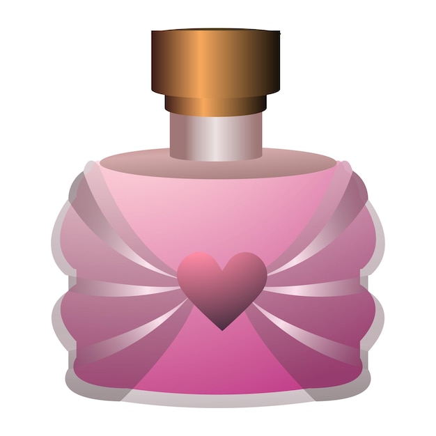 Vecteur icône de bouteille de parfum d'amour dessin animé de l'icône de vecteur de bouteille de parfum d'amour pour la conception de sites web isolée sur fond blanc