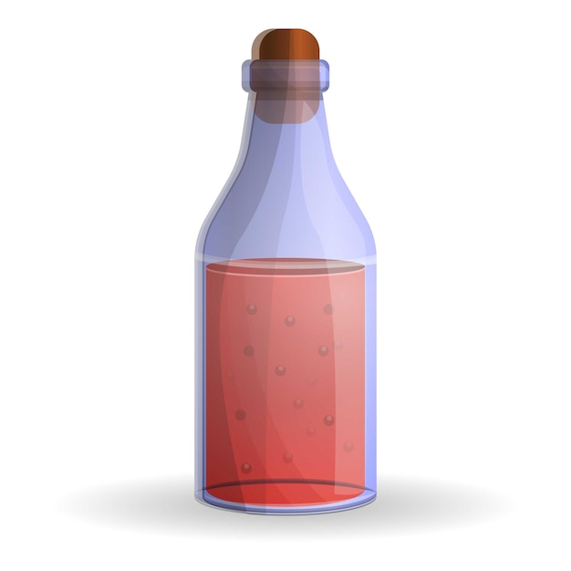 Vecteur icône de bouteille de potion rouge dessin animé de l'icône de vecteur de bouteille de potion rouge pour la conception de sites web isolée sur fond blanc