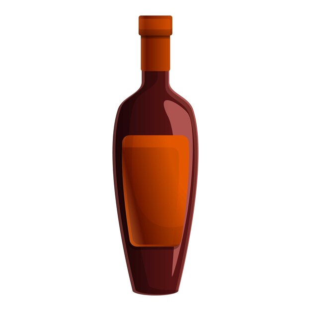 Icône de bouteille de vin rouge Cartoon d'icône vectorielle de bouteelle de vin rouge pour la conception web isolée sur un fond blanc