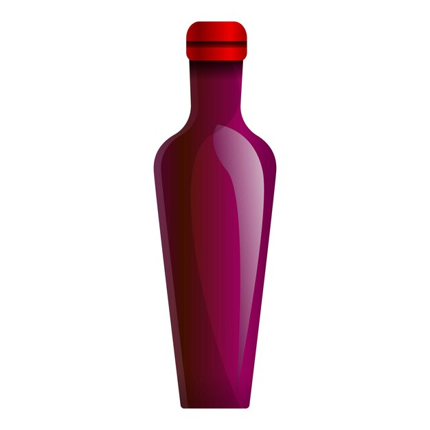 Icône de bouteille de vin rouge français Icône vectorielle de bouteilles de vin rouge française pour la conception de sites Web isolée sur un fond blanc