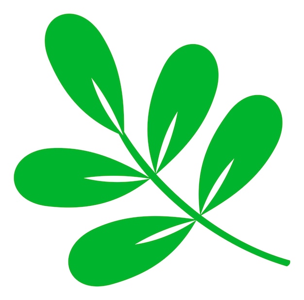 Icône de la branche verte Symbole de l'arbre Signe de la nature