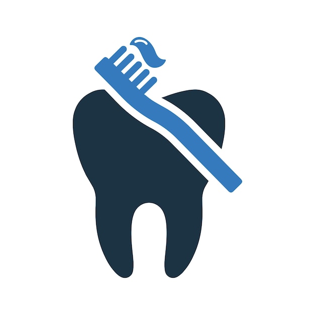 Icône De Brosse à Dents Conception Vectorielle Simple Et Modifiable Isolée Sur Un Fond Blanc